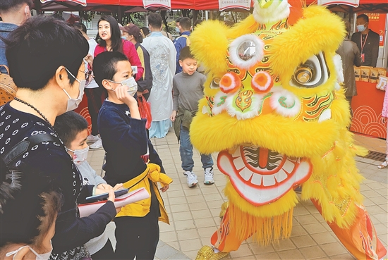 南國醒獅現(xiàn)場(chǎng)展示